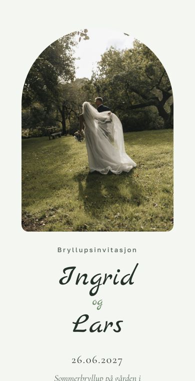 Invitasjon i stilen Sommerhage