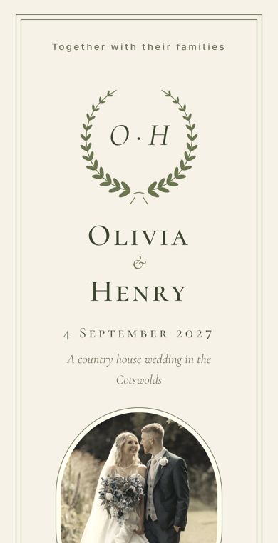 Country House style invitation cover