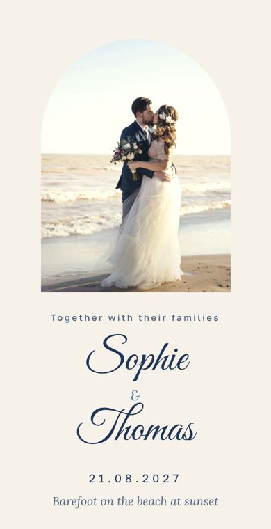 Seaside style invitation cover